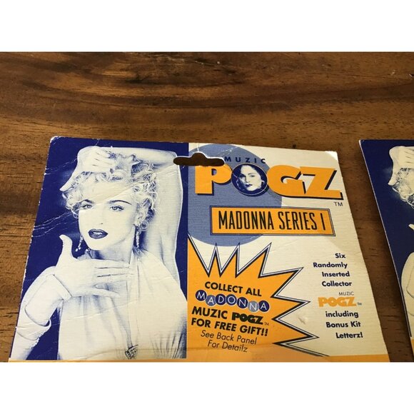 Vintage 1993 Set of 2 Madonna Pogz (Pogs) Series 1 SEALED - Picture 3 of 13